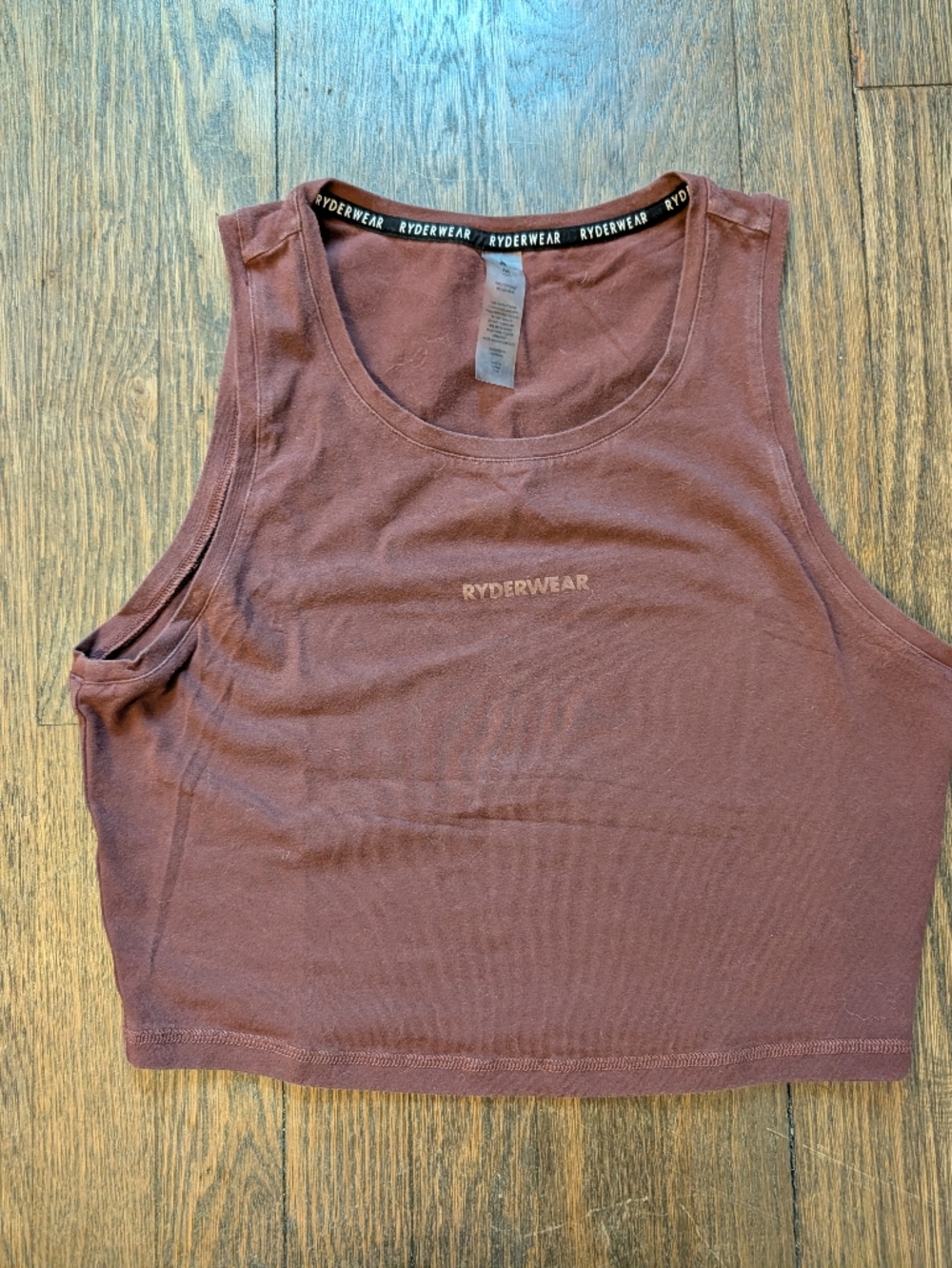 Ryderwear Crop Tank Top in Burgundy
